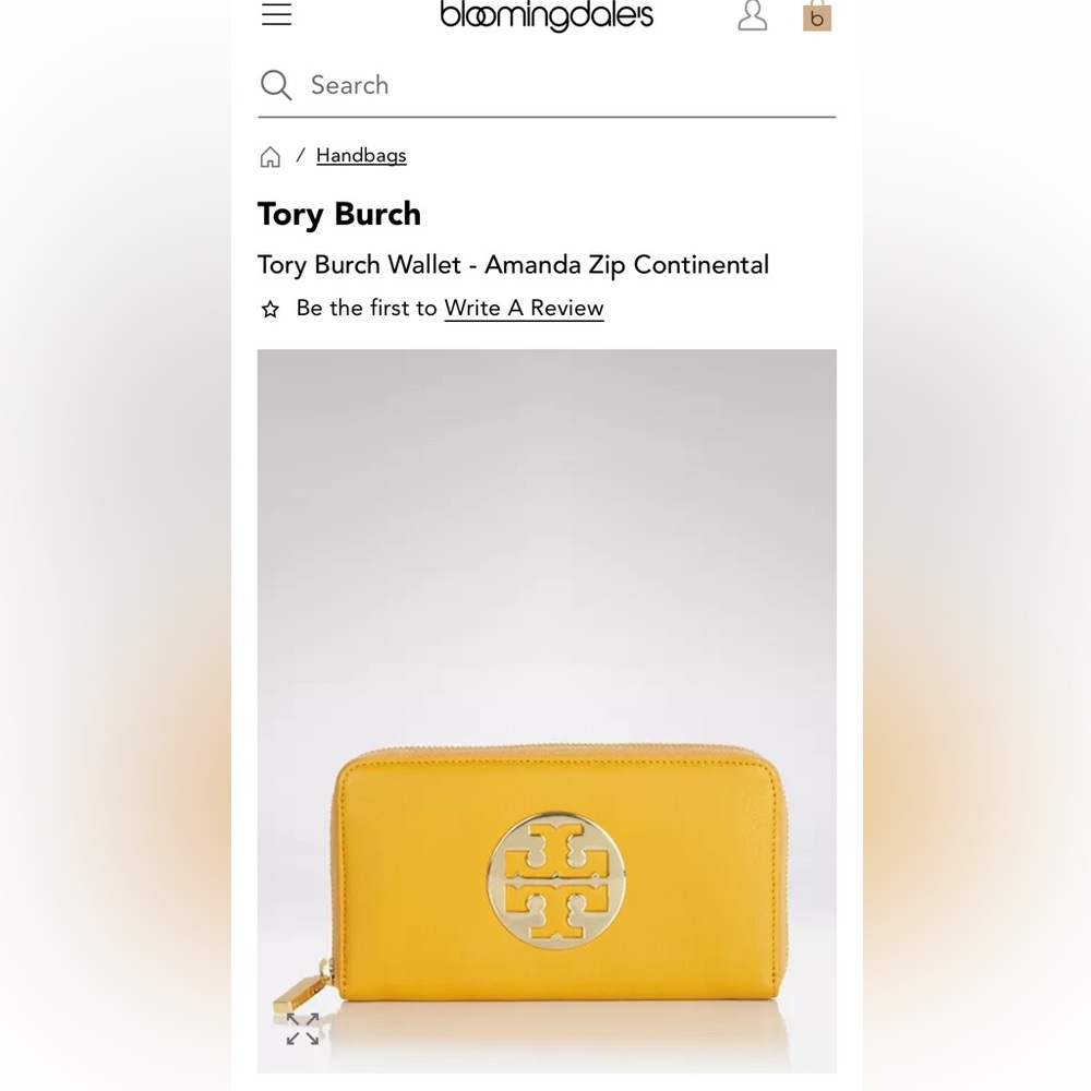 Tory Burch Sunflower Yellow Wallet